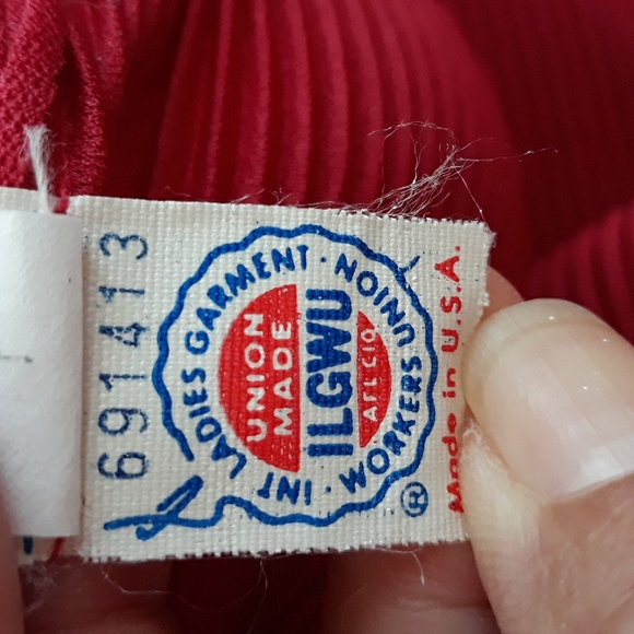 Vintage 1980's Hal Ferman red accordion  pleated summer, coctail dinner, dress - Picture 9 of 11